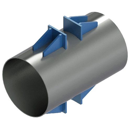 Опора неподвижная лобовая двухупорная усиленная Т6.17 1220х14х400х1504х500 мм Серия 4.903-10 Выпуск 4