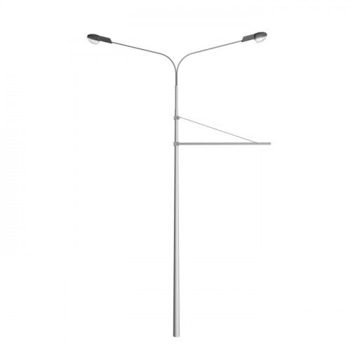 Опора контактной сети граненая фланцевая круглая ТФГ-1000-9,0 200х430х9 мм