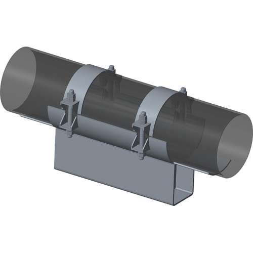Опора неподвижная бугельная с корпусом для тепловых сетей ТС-671.00.00 1220х700х680х200 мм Серия 5.903-13 выпуск 7-95 334,7 кг