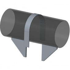 Опора неподвижная хомутовая для тепловых сетей ТС-659.00.00-08 159х40х100 мм Серия 5.903-13 выпуск 7-95 1,3 кг