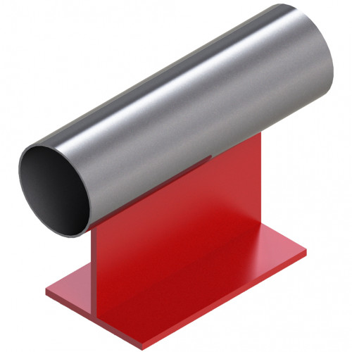 Опора неподвижная приварная тавровая для тепловых сетей исп. АС10 ВСт3 38х100х100 мм ОСТ 36-146-88 0,7 кг