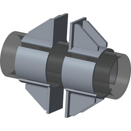 Опора неподвижная двухупорная усиленная с дополнительными подушками для тепловых сетей ТС-663.00.00 820х300х270х1080 мм Серия 5.903-13 выпуск 7-95 95,2 кг