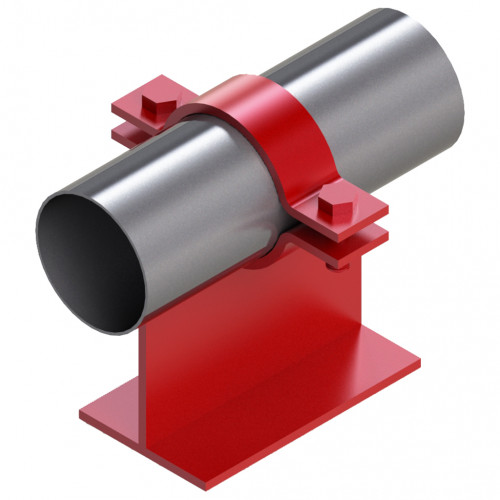 Опора неподвижная хомутовая тавровая для тепловых сетей исп. АС21 ВСт3 57х100х170х156 мм ОСТ 36-146-88 3 кг